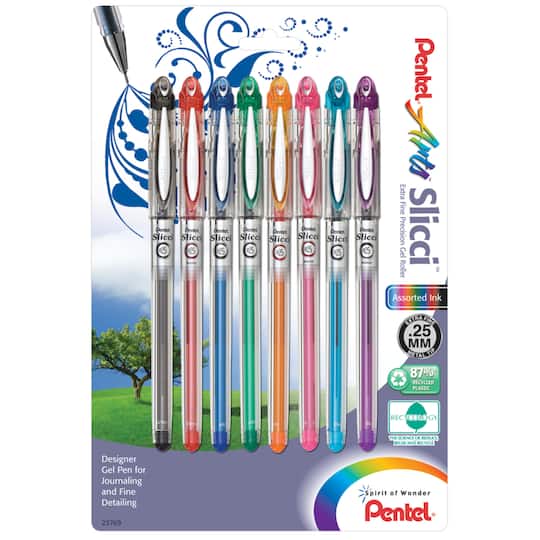 Pentel&#xAE; Slicci&#xAE; 0.25mm Extra Fine Gel Pen 8 Set